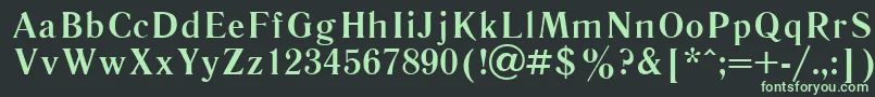 フォントLiterbol – 黒い背景に緑の文字