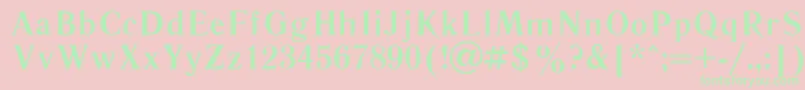 Literbol Font – Green Fonts on Pink Background