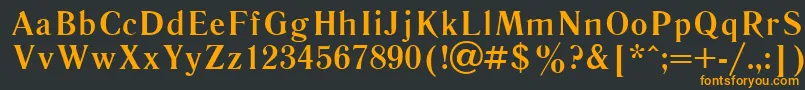 フォントLiterbol – 黒い背景にオレンジの文字