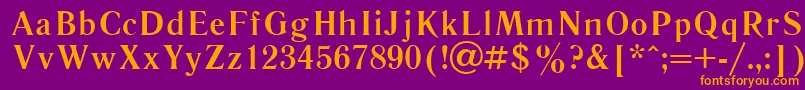 Шрифт Literbol – оранжевые шрифты на фиолетовом фоне