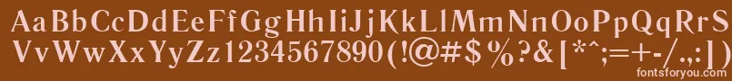 Шрифт Literbol – розовые шрифты на коричневом фоне