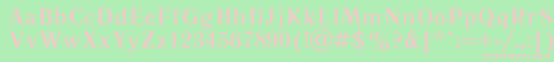 Literbol Font – Pink Fonts on Green Background