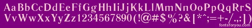 Literbol Font – Pink Fonts on Purple Background