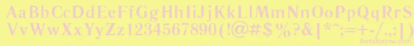 Literbol Font – Pink Fonts on Yellow Background