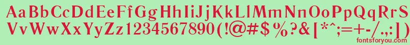 Literbol Font – Red Fonts on Green Background