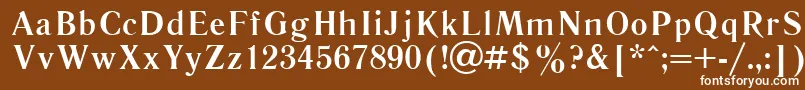 フォントLiterbol – 茶色の背景に白い文字