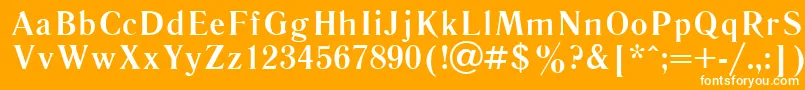 Шрифт Literbol – белые шрифты на оранжевом фоне