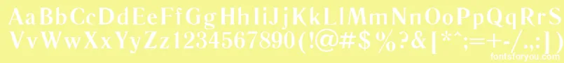 Literbol Font – White Fonts on Yellow Background