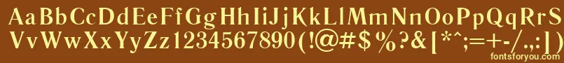 Czcionka Literbol – żółte czcionki na brązowym tle