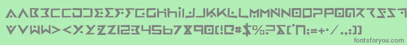 IronCobraRough Font – Gray Fonts on Green Background