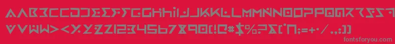 IronCobraRough Font – Gray Fonts on Red Background