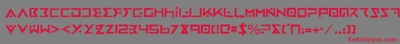 IronCobraRough-Schriftart – Rote Schriften auf grauem Hintergrund