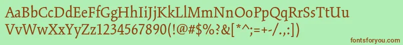 KinesisstdRegular Font – Brown Fonts on Green Background