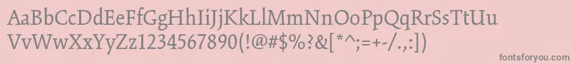 KinesisstdRegular Font – Gray Fonts on Pink Background