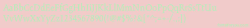 KinesisstdRegular Font – Green Fonts on Pink Background