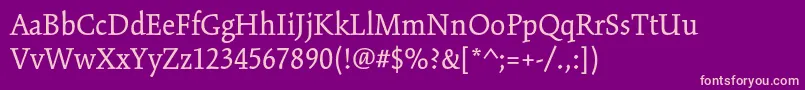 KinesisstdRegular Font – Pink Fonts on Purple Background