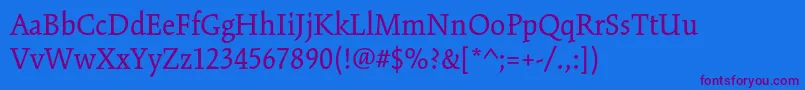 KinesisstdRegular Font – Purple Fonts on Blue Background
