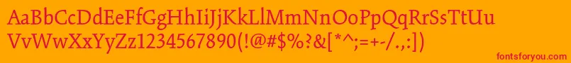fuente KinesisstdRegular – Fuentes Rojas Sobre Fondo Naranja