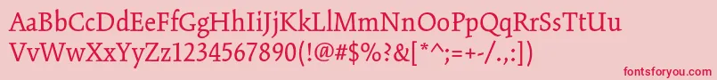 KinesisstdRegular Font – Red Fonts on Pink Background