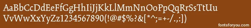 KinesisstdRegular Font – White Fonts on Brown Background