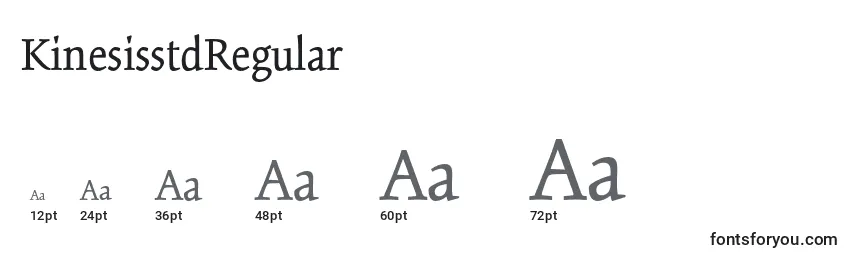 Размеры шрифта KinesisstdRegular