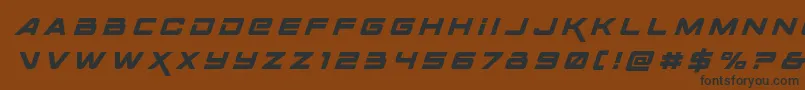 Spacerangertitleital Font – Black Fonts on Brown Background