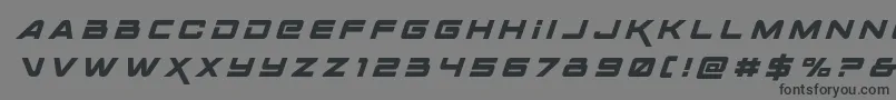 Spacerangertitleital Font – Black Fonts on Gray Background