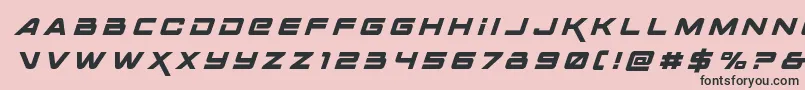 Spacerangertitleital-Schriftart – Schwarze Schriften auf rosa Hintergrund