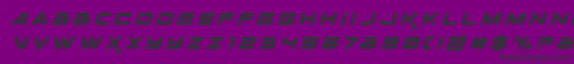フォントSpacerangertitleital – 紫の背景に黒い文字