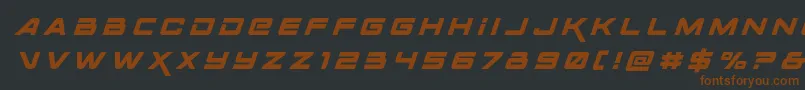 Spacerangertitleital-fontti – ruskeat fontit mustalla taustalla