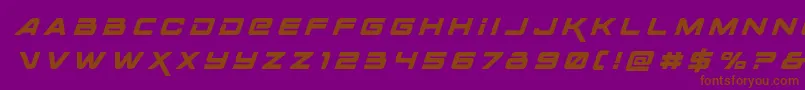 Spacerangertitleital Font – Brown Fonts on Purple Background