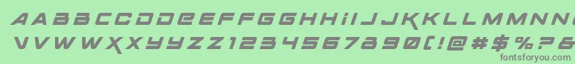 Spacerangertitleital Font – Gray Fonts on Green Background