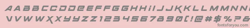 Spacerangertitleital-fontti – harmaat kirjasimet vaaleanpunaisella taustalla