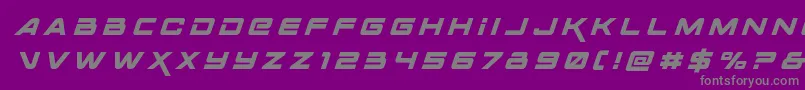 Spacerangertitleital Font – Gray Fonts on Purple Background