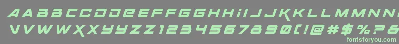 Spacerangertitleital Font – Green Fonts on Gray Background