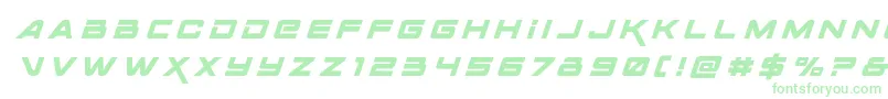 Spacerangertitleital Font – Green Fonts on White Background