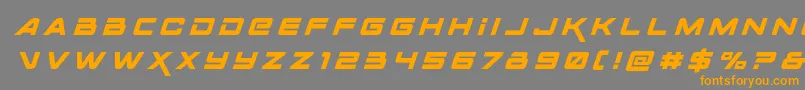 Spacerangertitleital Font – Orange Fonts on Gray Background