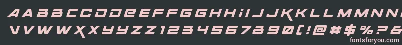Spacerangertitleital Font – Pink Fonts on Black Background