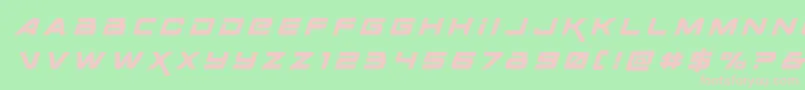 Spacerangertitleital Font – Pink Fonts on Green Background