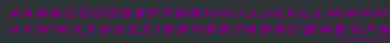 Шрифт Spacerangertitleital – фиолетовые шрифты на чёрном фоне