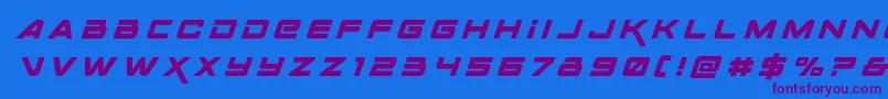 Шрифт Spacerangertitleital – фиолетовые шрифты на синем фоне