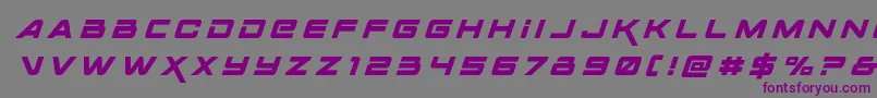 Spacerangertitleital Font – Purple Fonts on Gray Background