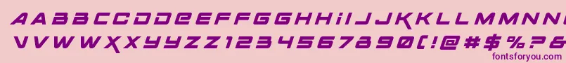 Spacerangertitleital-fontti – violetit fontit vaaleanpunaisella taustalla