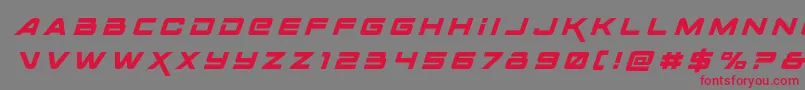 フォントSpacerangertitleital – 赤い文字の灰色の背景