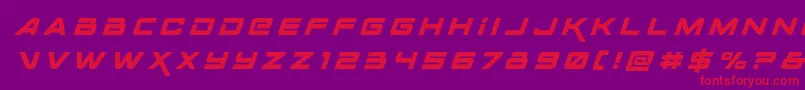 Spacerangertitleital Font – Red Fonts on Purple Background