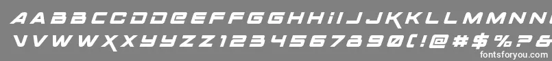 Spacerangertitleital Font – White Fonts on Gray Background