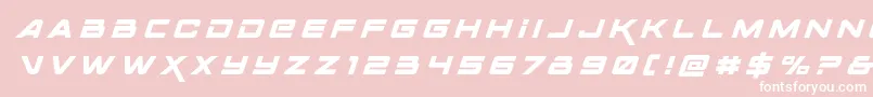 Spacerangertitleital Font – White Fonts on Pink Background
