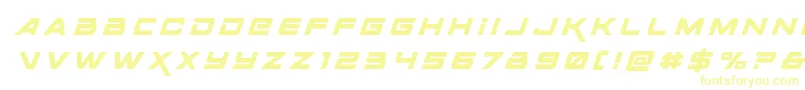 Spacerangertitleital Font – Yellow Fonts on White Background