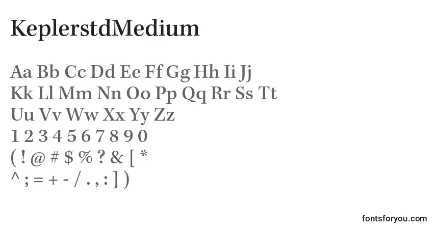 KeplerstdMediumフォント–アルファベット、数字、特殊文字
