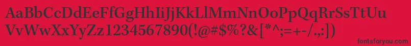 KeplerstdMedium Font – Black Fonts on Red Background